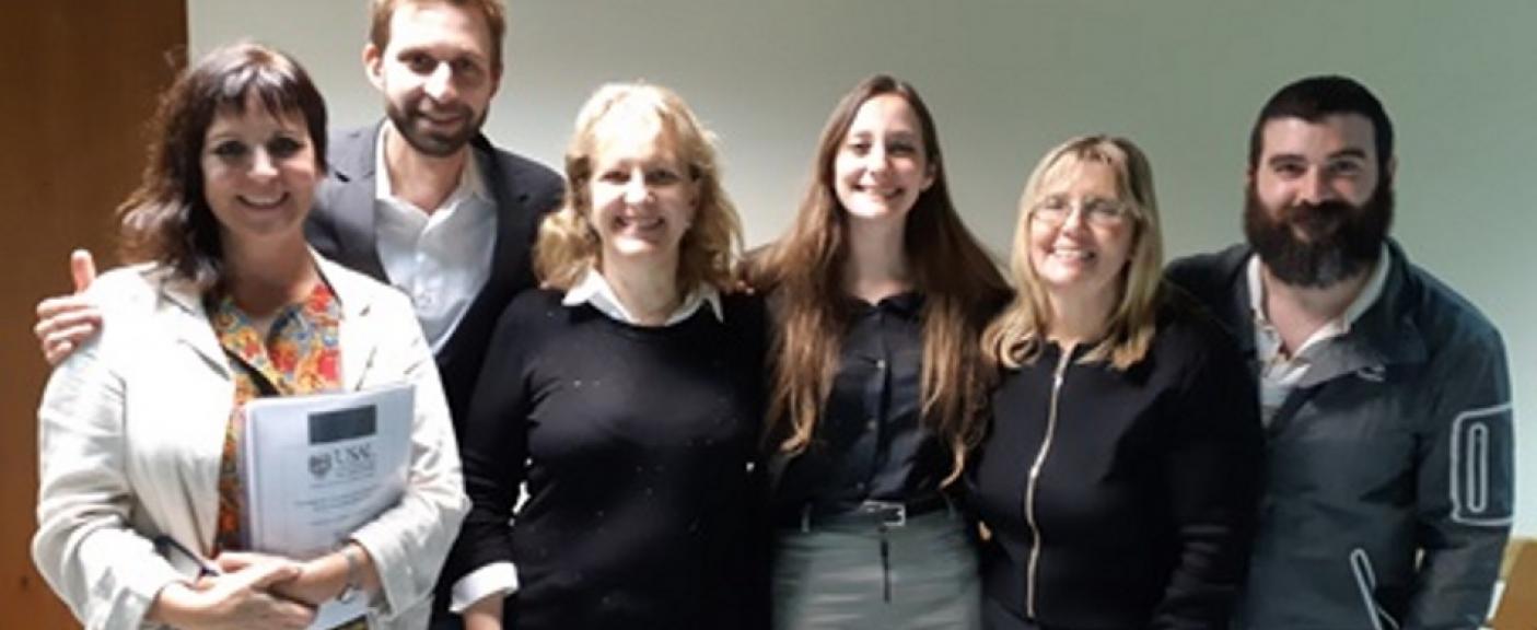 Laura Ruiz, Damién Andrada,Graciela Paredes, Juliana Quintana Pavlicich, Patricia Nigro y Rodrigo Álvarez.