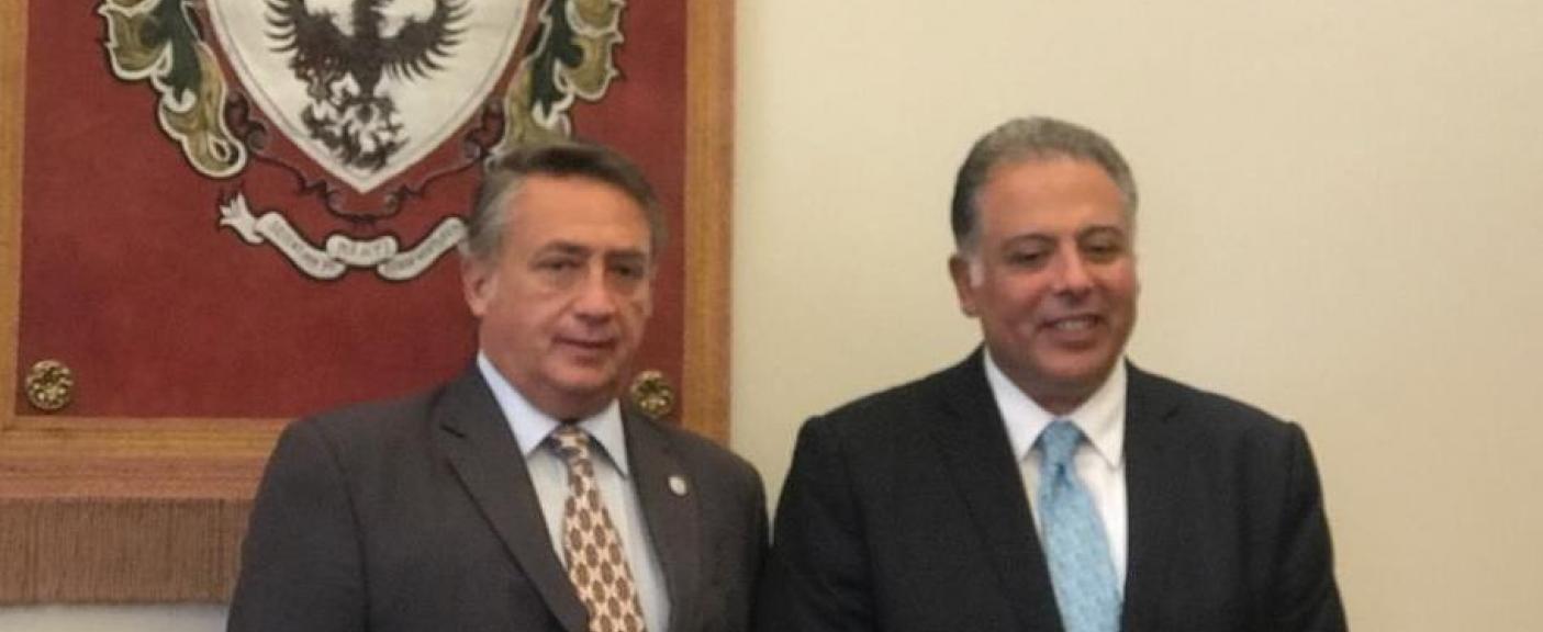 Rector de la USAL y Amin Mourad Meleika