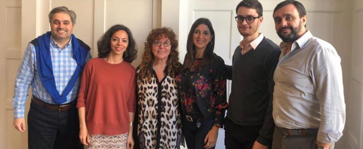 Flavio Virgara, Maya Collombon, Graciela Ferrás, Mariana Colotta, Franco Vestuti y Juan Manuel Godoy