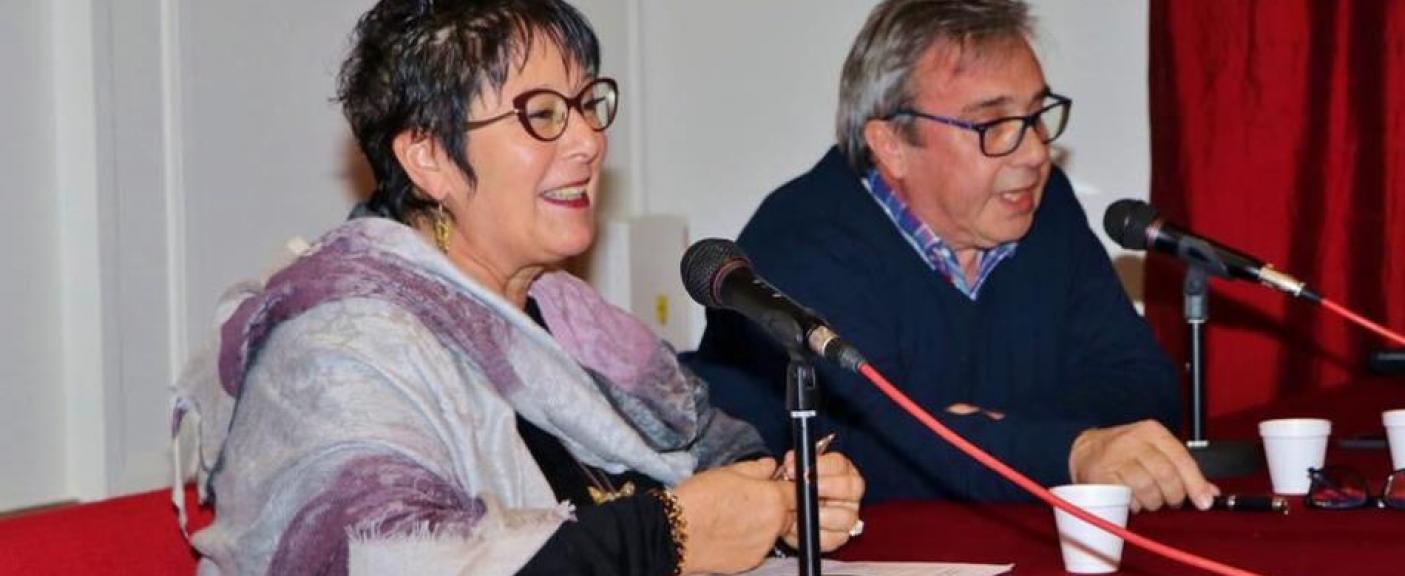 Rosa Pavanelli y Federico Dávila