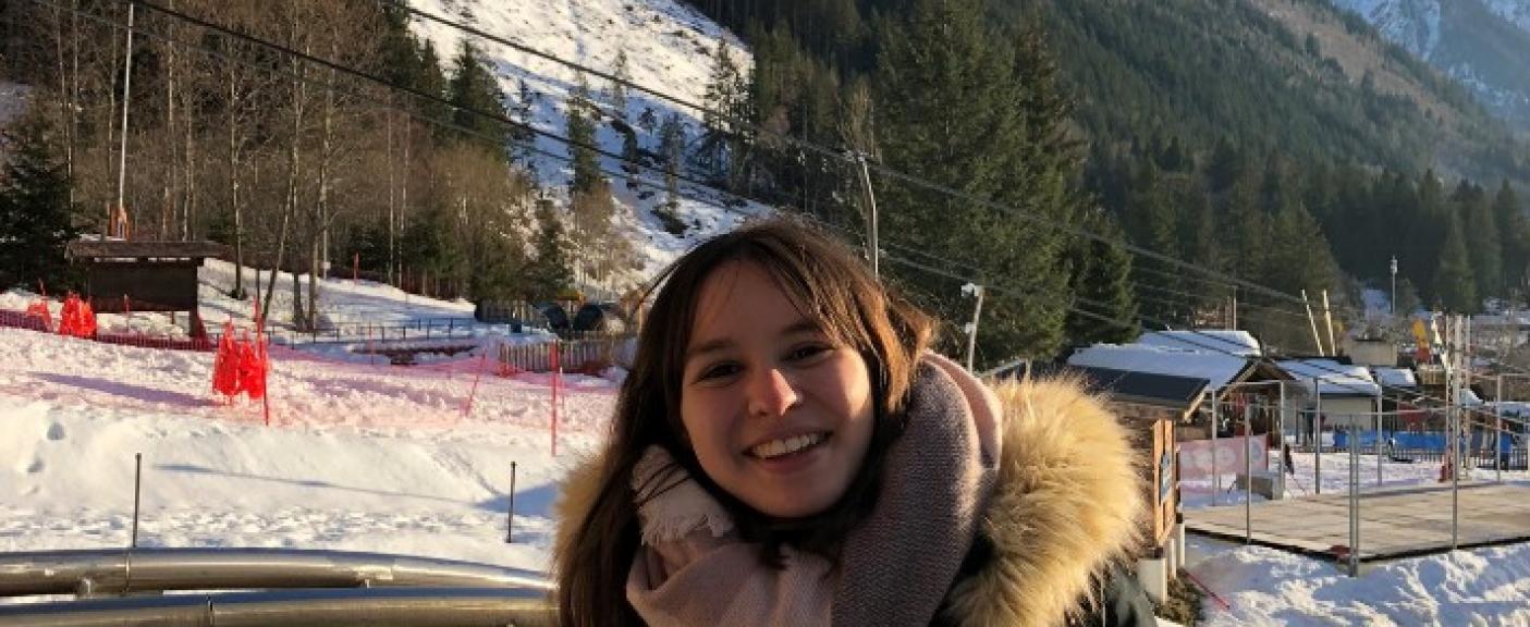 Milagros Romano en los Alpes
