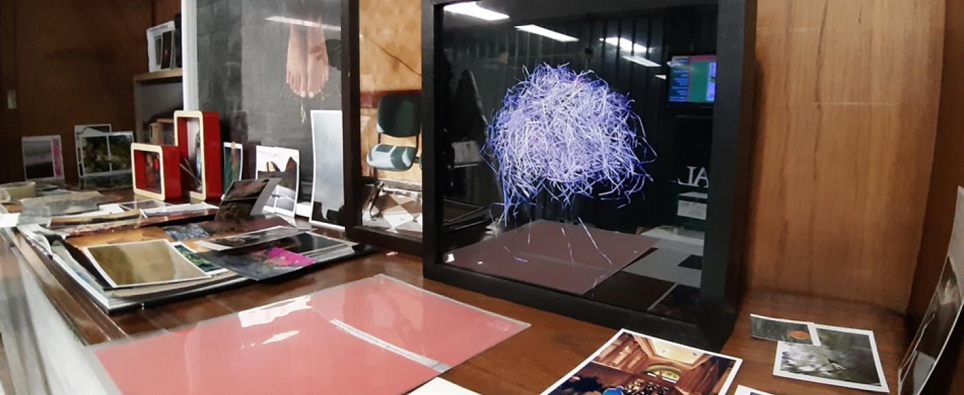 Microexposición actual: Ante la organización práctica de una bitácora emocional-visual - Instalación, 2019 Lic. Paola Fontana.