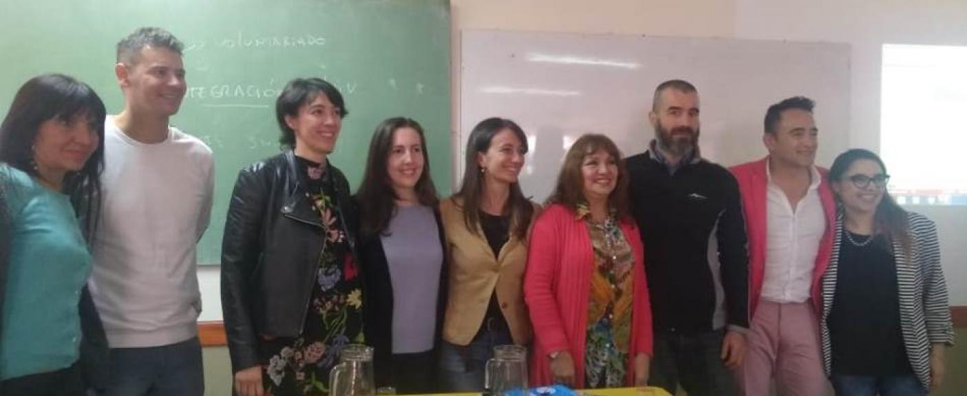 Docentes y alumnas USAL: Natalia Páez Vargas, Carolina Pereyra Girardi, Analía Rivas, Daniela Trueba y Julián Mur