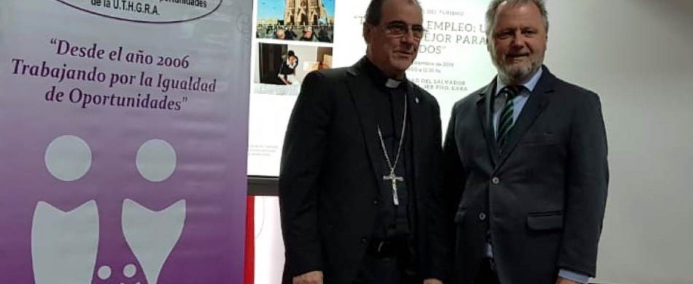 Obispo de Azul, Mons. Hugo Manuel Salaberry y el Decano de la Facultad, Paul Nielsen