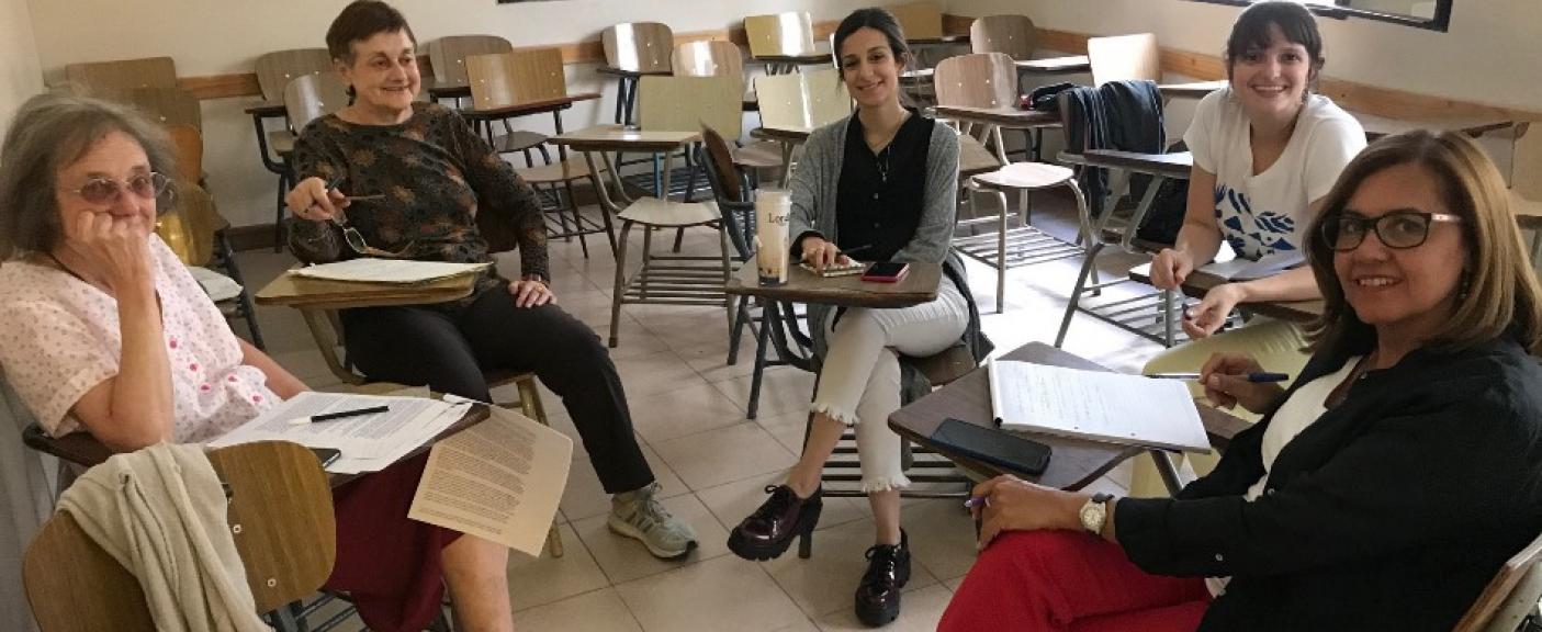 Susana Biasi, Malvina Aparicio, Guadalupe García, Laura Calderón y Marcela Gallegos.