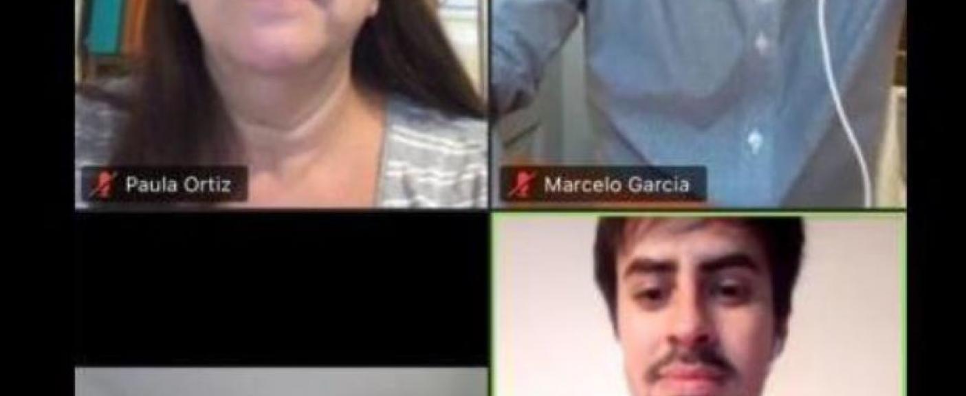 Paula Ortiz, Marcelo García y Fabio Tavares.