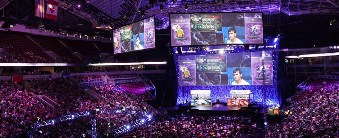 Estadio lleno para ver una final de eSports. (Dota 2)