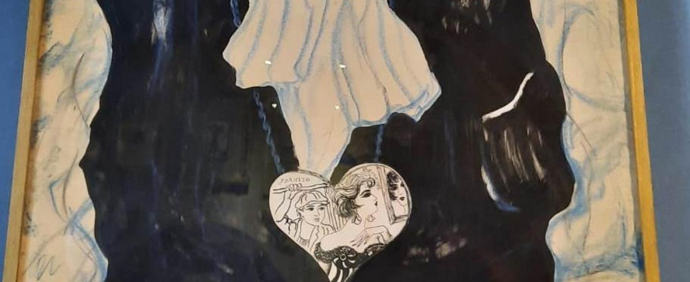 La obra del retrato de Eduardo Bergara Leumann fue realizada en Roma (1975) por Antonio Berni. En el medallón dibujo a Juanito Laguna y a Ramona Montiel.