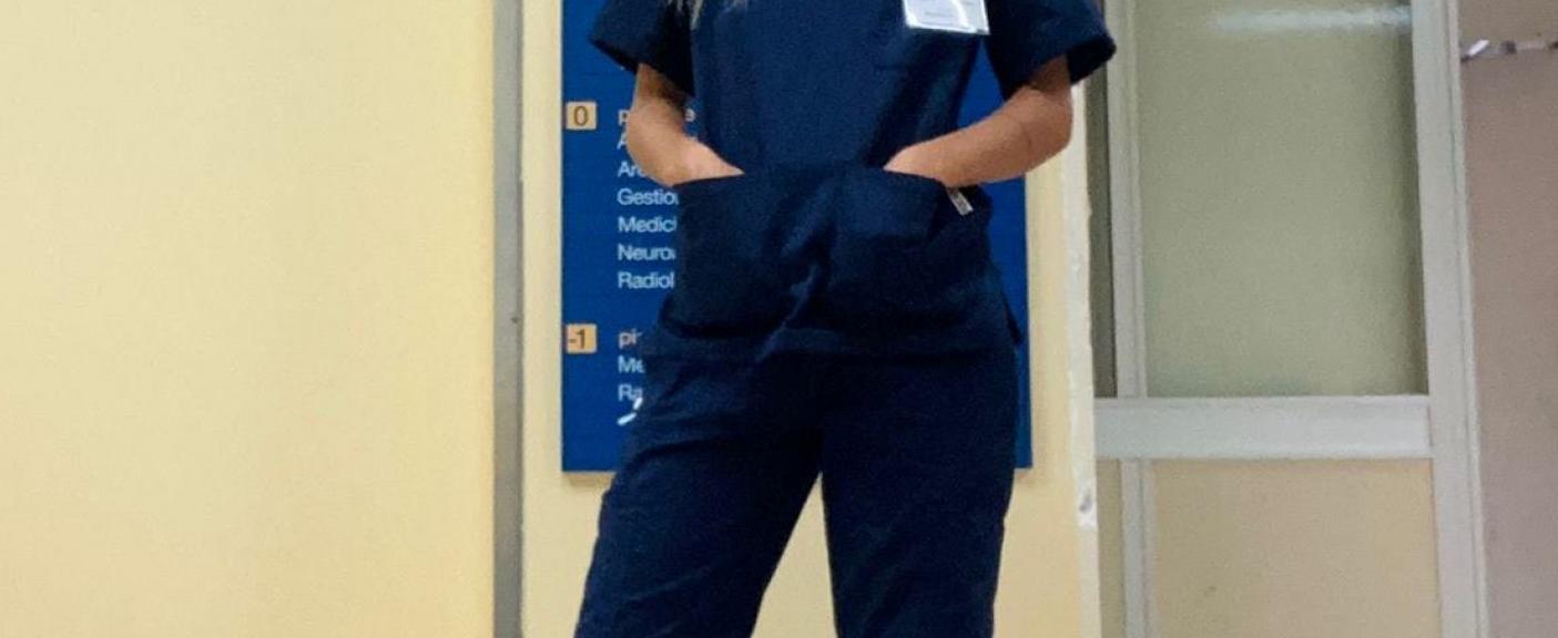 Desde octubre hasta enero, Micaela está realizando la práctica en la Universidad de Mesina.