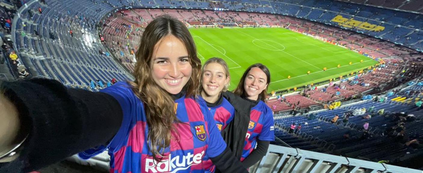 El Estadio del “Camp Nou”, una de las visitas de Josefina en Barcelona