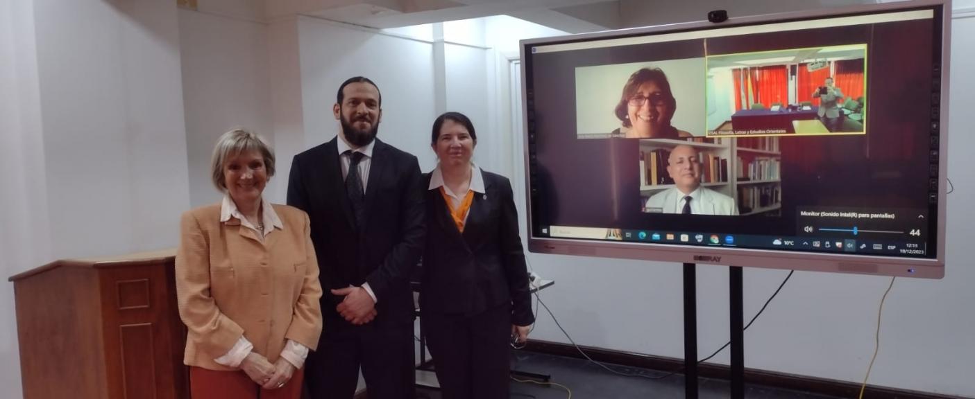 Dra. María Montserrat Llairó, Dr. Matías Dib y Dra. Adela Salas.