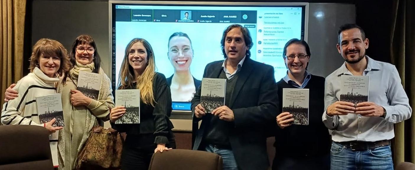 Lic. Sandra Nonino, Dra. Azucena Borelle, Esp. Paula Varela, Esp. María Camila Bidal (virtual desde Barcelona), Prof. Dr. Ignacio Barreira, Esp. Leandro Bevacqua y Esp. César Amaya.