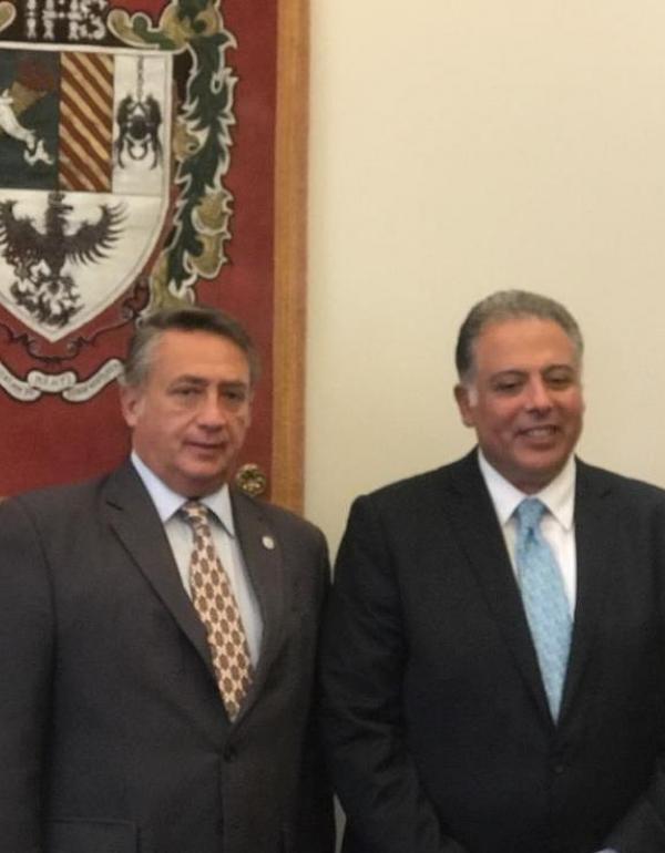 Rector de la USAL y Amin Mourad Meleika