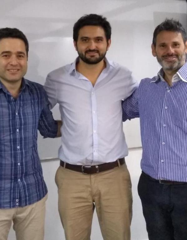 Dr. Marcelo Salas, Agustín Ribero Noguera y Diego Álvarez Newman.