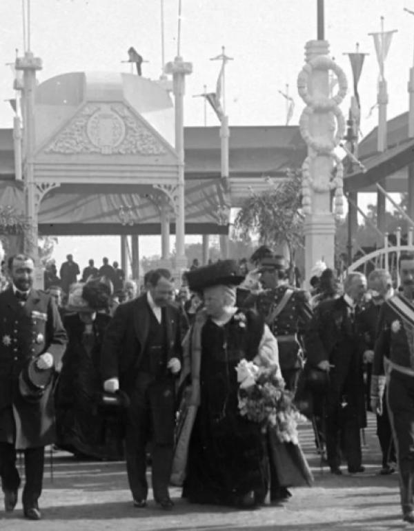 La Infanta Isabel visitó la Argentina con motivo del Centenario, en mayo de 1910.Colección César Gotta
