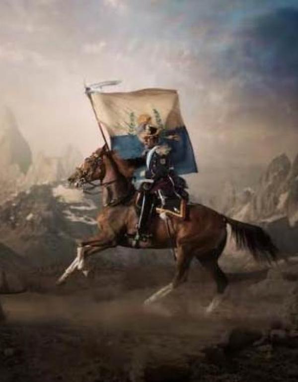 Bandera de los Andes, 1817 - Gentileza Gonzalo Lauda