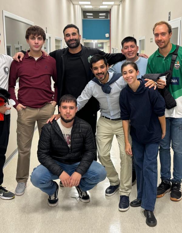 Ajedrecistas de la USAL en el torneo.