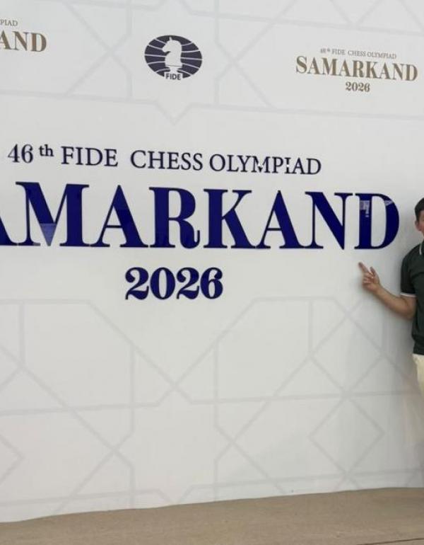 Juan de Dios Duran, en Samarkanda, Uzbequistan, en la Olimpiada de Ajedrez 2026.