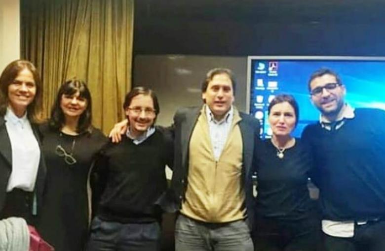 Valeria Corbella, Azucena Borelle, Leandro Bevacqua, Ignacio Barreira, Silvia Comatri y Manuel Aspiroz (Docentes de la USAL)