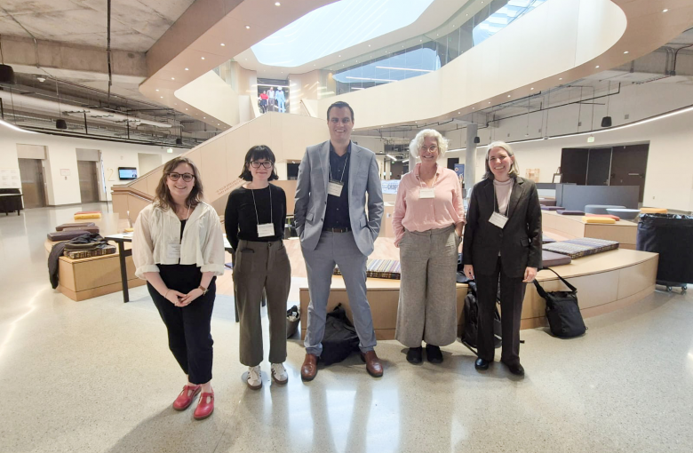Los profesores Abigail Clark (Duquesne University), Erin Risch Zoutendam (Stean Hall University), Russell Johnson (Chicago University), Paula Pico Estrada (Universidad del Salvador) y Alexia Schmitt (Universidad del Salvador).